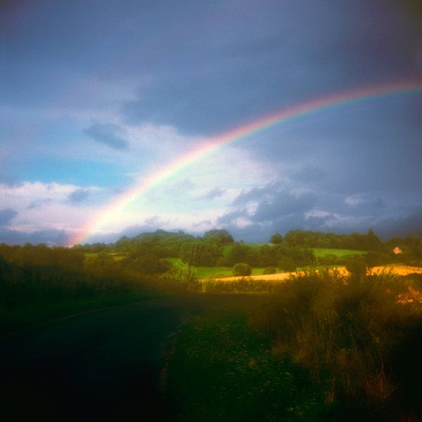 rainbow at hillside by Marije Engelsman