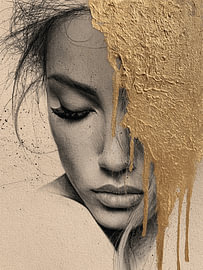 Portrait de femme aux accents dorés sur SPEQ ART