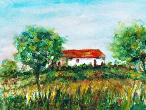 Une petite ferme isolée au Portugal.