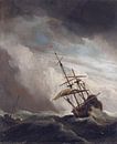 ship on the high seas , ca 1680 by Atelier Liesjes thumbnail