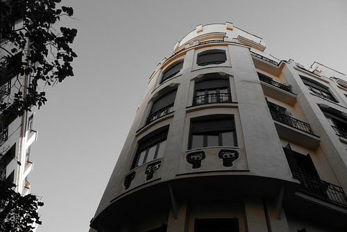 Madrid - Apartment block orange color