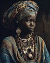 Portrait of an African woman by Carla Van Iersel thumbnail