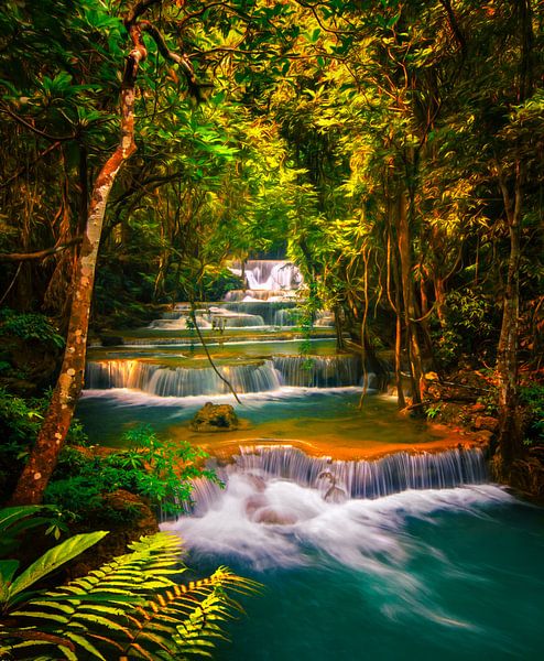 Huai Khamin Wasserfall in Thailand von Niels Tichelaar