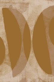 Abstrakte Formen in Ockergelb und Weiß. von Dina Dankers