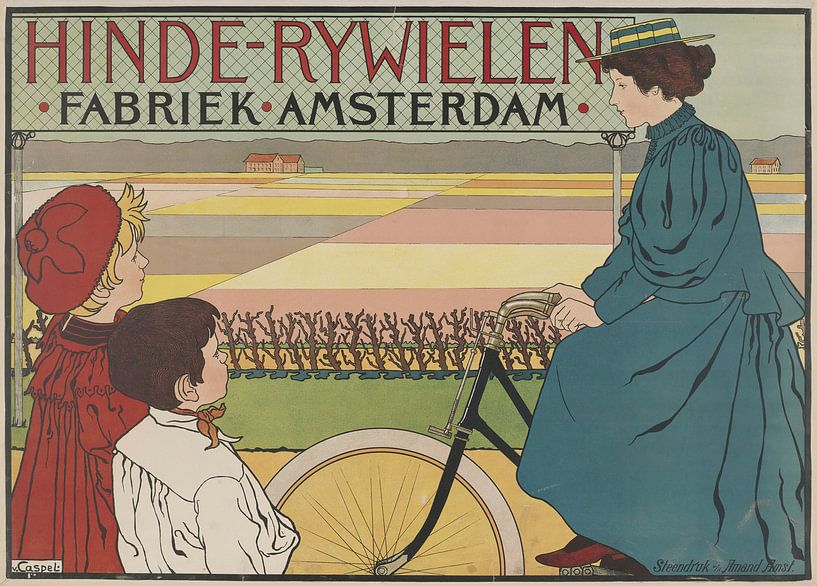 Hinde-Fahrradfabrik Amsterdam, Johann Georg van Caspel von Vintage Afbeeldingen