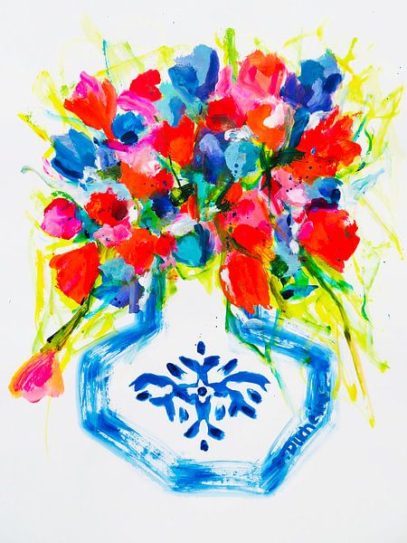Vase à fleurs hollandais 2 par Danielle Ducheine