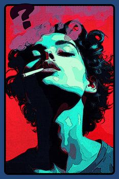 Pop-Art-Porträt der Unentschlossenheit