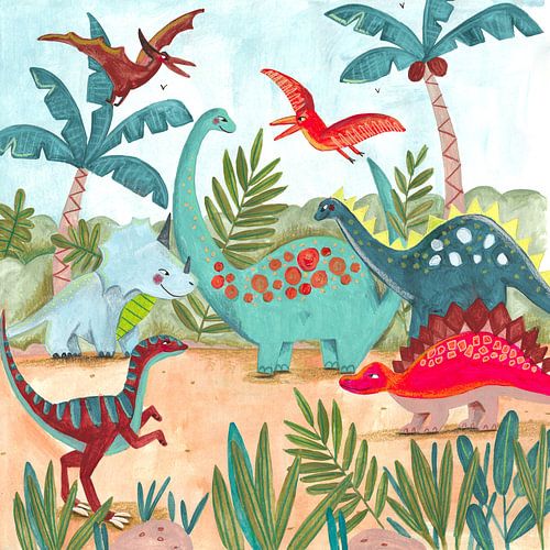 Dinosaur prehistoric jungle