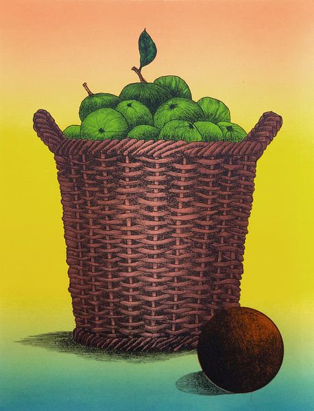 Basket With Apples by Helmut Böhm