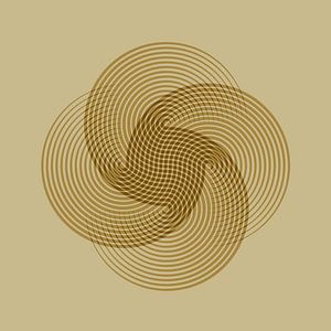 Goldene Retro Blume