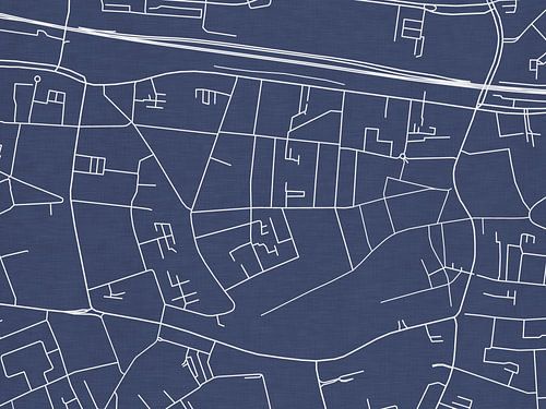 Kaart van Tilburg Centrum in Royaal Blauw