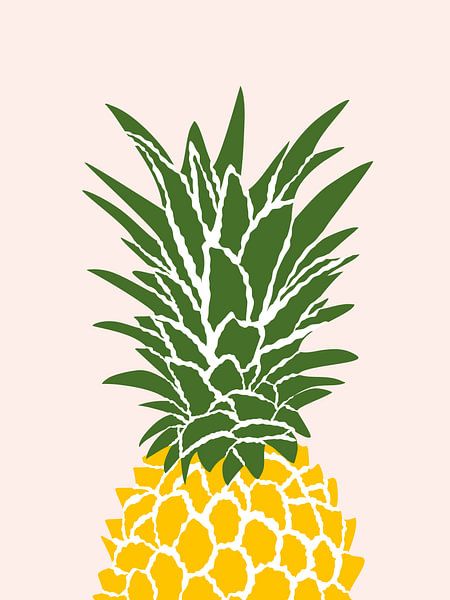 Ananas in fröhlichen Farben von Studio Miloa