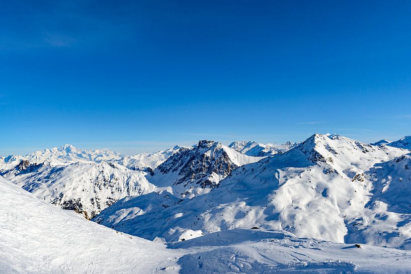 French Alps winter panoramic view by Sjoerd van der Wal