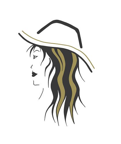 Cow girl - vrouw met cowboyhoed