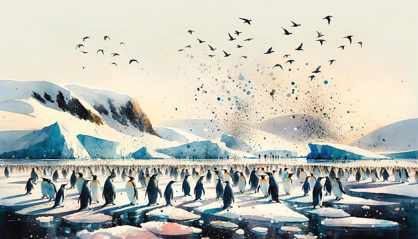 Antarctic Expanse Penguins' Path by Chromatic Fusion Studio