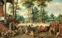 Satire auf die Tulpenmanie, Jan Brueghel der Jüngere von Meisterhafte Meister Miniaturansicht