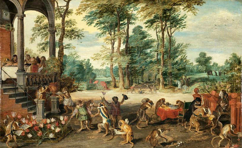 Satire auf die Tulpenmanie, Jan Brueghel der Jüngere von Meisterhafte Meister