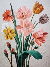 Fröhliche Blumen in sanften Farben von Thea