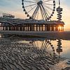 Pier Scheveningen Sonnenuntergang Riesenrad von Erik van 't Hof