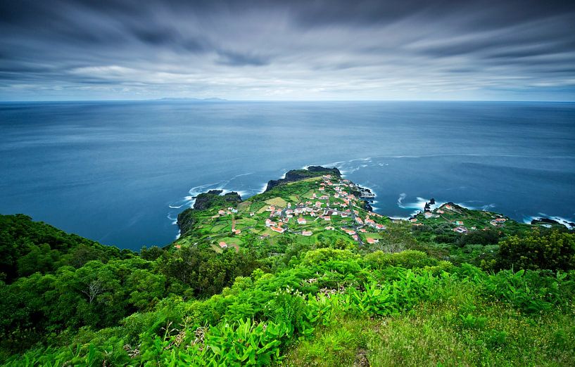 Small village by the ocean, Faja de Ouvidor, Sao Jorge, Azores by Sebastian Rollé - travel, nature & landscape photography