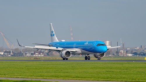 Het nieuwste vliegtuig van de KLM: de Airbus A321neo.