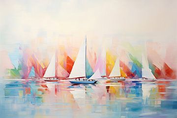 Sailboats abstract by Imagine