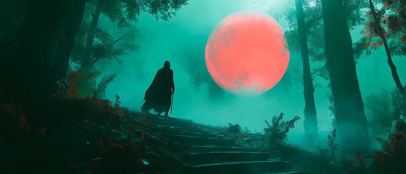 Mysterious figure in the moonlight by Poster Art Shop
