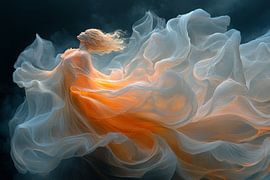 woman in water goldfish