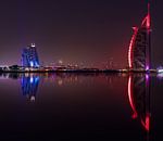Burj al Arab and Jumeirah Beach hotel at sunset by Rene Siebring thumbnail