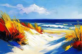 Sea view through dunes by ARTemberaubend