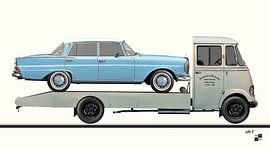 Mercedes-Benz L 319 Autotransporter mit Mercedes-Benz W 111