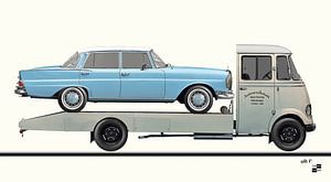 Mercedes-Benz L 319 Autotransporter mit Mercedes-Benz W 111