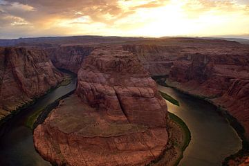 Vervagend licht bij Horseshoe Bend van Frank's Awesome Travels