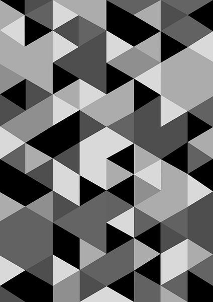 Geometrisch schwarz weiß von Ela Szczepaniak