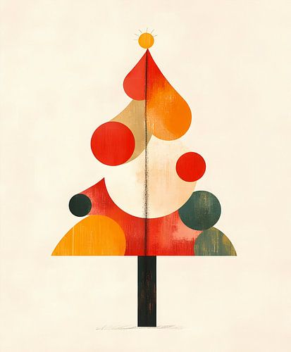 Arbre de Noël moderne et coloré
