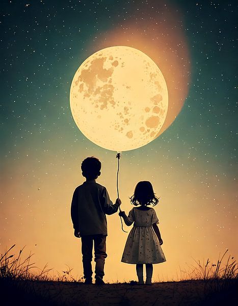 Holding the moon with your fingertips by Martine Affre Eisenlohr