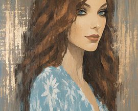 Porträt einer Frau von Wunderbare Kunst