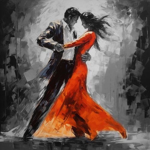 Tango dansers Color Splash