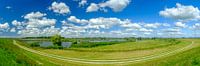 Reevediep waterweg bij Kampen in de IJsseldelta panorama van Sjoerd van der Wal Fotografie thumbnail