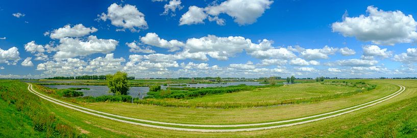 Reevediep waterweg bij Kampen in de IJsseldelta panorama van Sjoerd van der Wal Fotografie