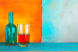 kleurrijk alcohol glas