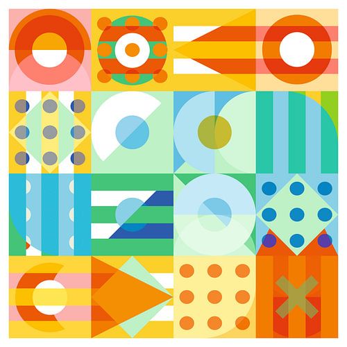 Formes géométriques en patchwork