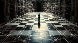 Geschäftsmann im digitalen Palast von Frank Heinz