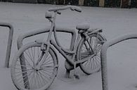 fiets in de sneeuw von Frans Versteden Miniaturansicht