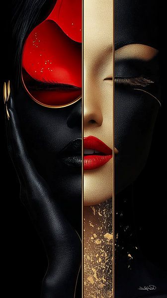 gold - schwarz - rot von Gelissen Artworks