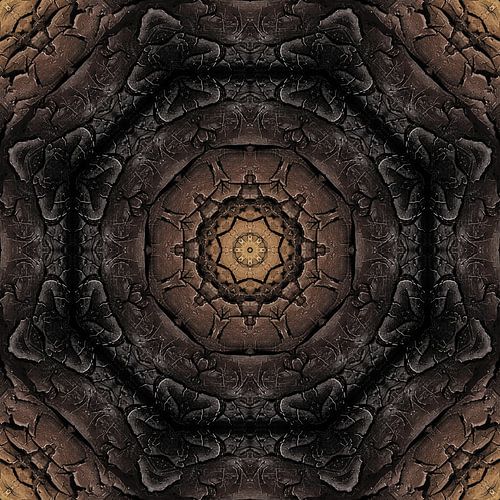 Caleidoscoop in bruin goud tinten