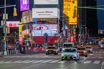 Ochtendrust op Times Square - Een zeldzame blik op New York van Karsten Rahn