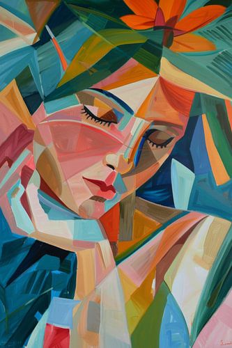 Mevrouw Kubistische Kunst