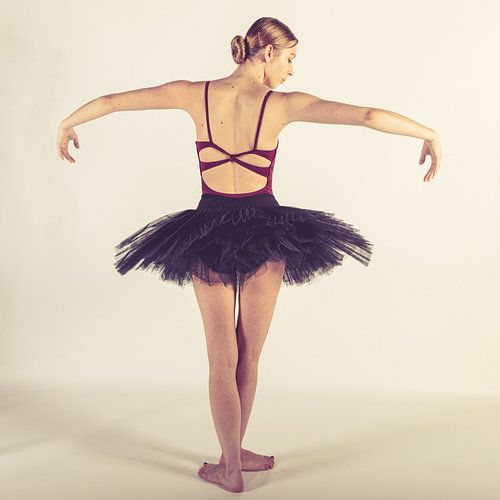Ballet Fotografie Canvas – Balletdanser Zwart-Wit Wanddecoratie 02