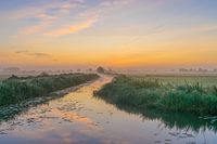 Zonsopkomst bij molen 'De Eendracht' in Sebaldeburen